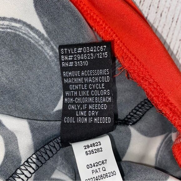 AB Studio pattern print midi dress women size Medium - Picture 9 of 10